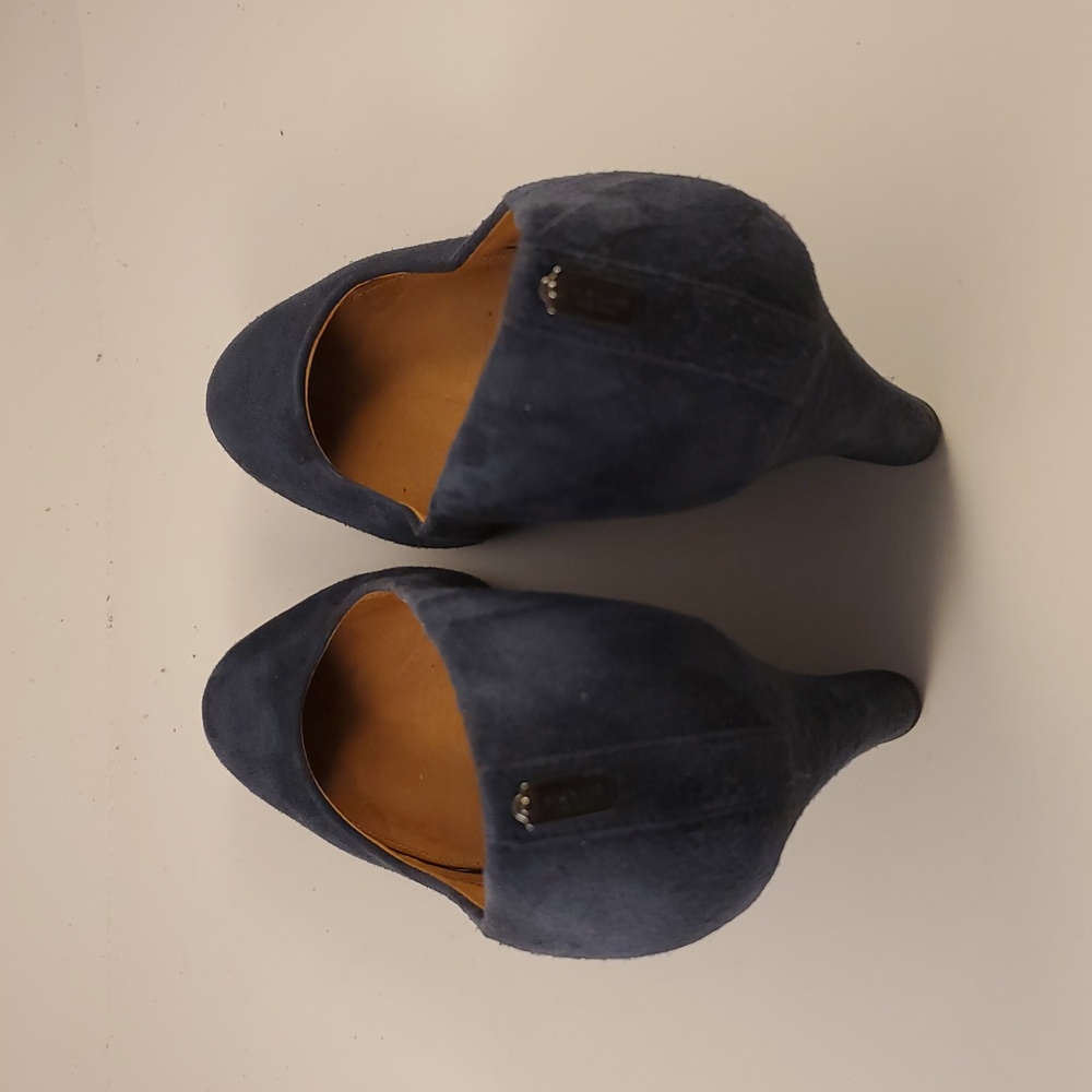 Coach Women's Blue Suede Pumps Size 8 1/2 Style Rileigh - Picture 4 of 11